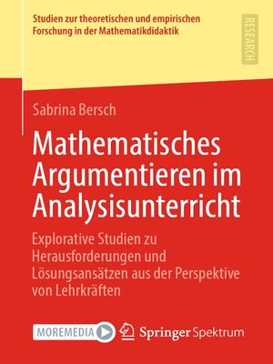 cover image of Mathematisches Argumentieren im Analysisunterricht